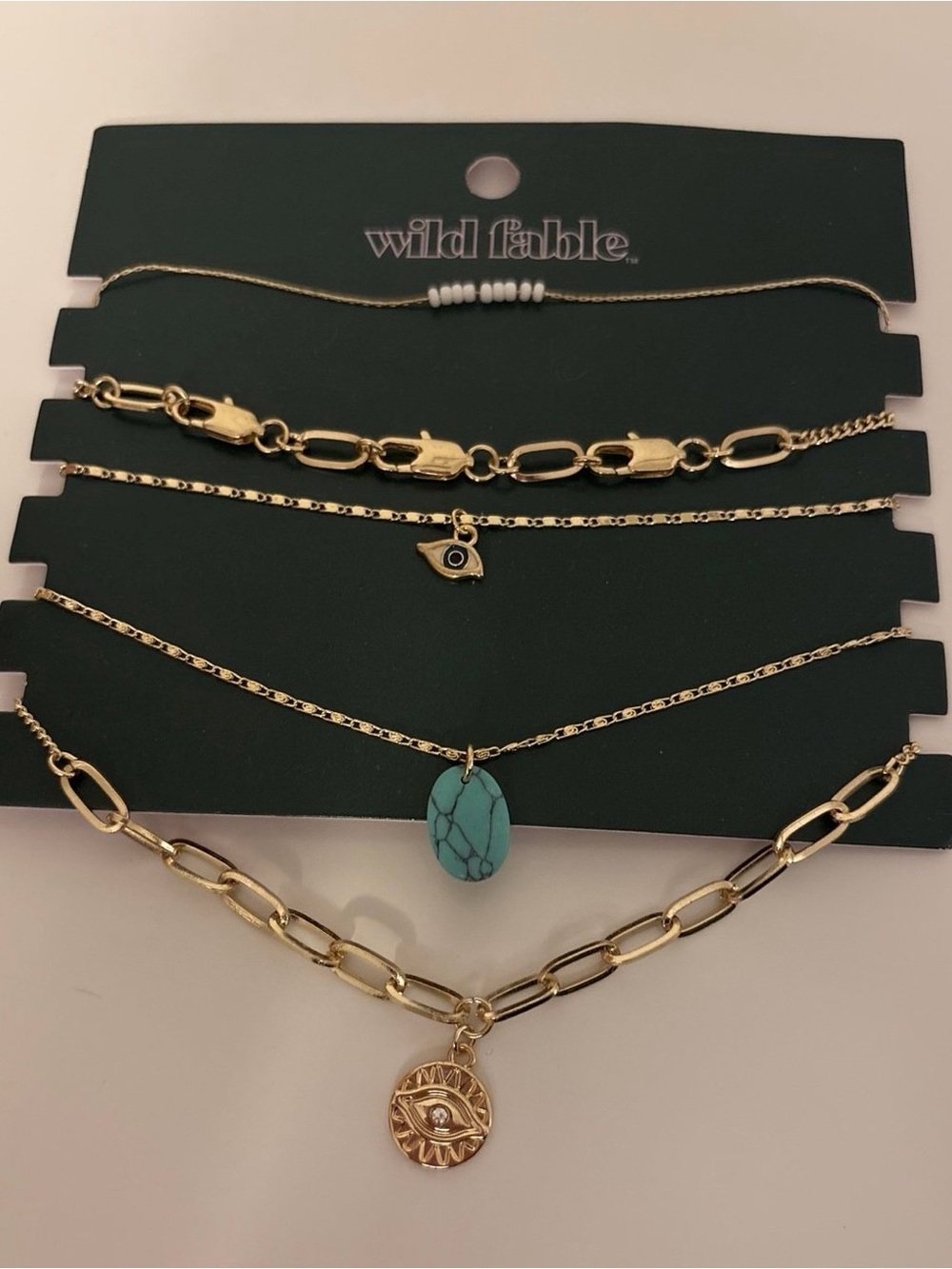 Wild Fable 5 piece necklace set new